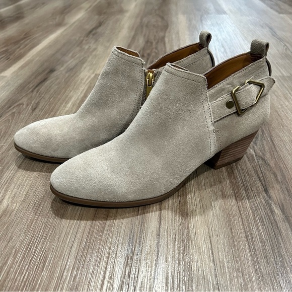 FRANCO SARTO Light Taupe Gray Ankle Boots Women Size 8M - Picture 2 of 16
